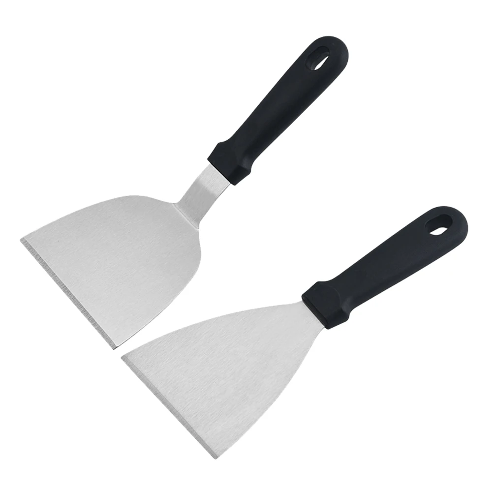 

2pcs Stainless Steel Teppanyaki Set Grilling Accessories Cookware Steak Shovels Tool Griddle Kitchen Gadgets Spatulas