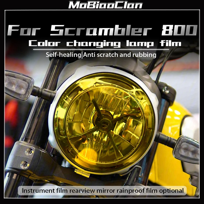 

For Ducati Scrambler 800 TPU headlight film smoked black light film Protection Instrument Film Modified Accessories