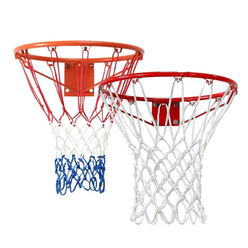 Basketball Net Standard Basketball Competition Replacement Net Thickened Basketball Playing Net For Outdoor Indoor Hoop