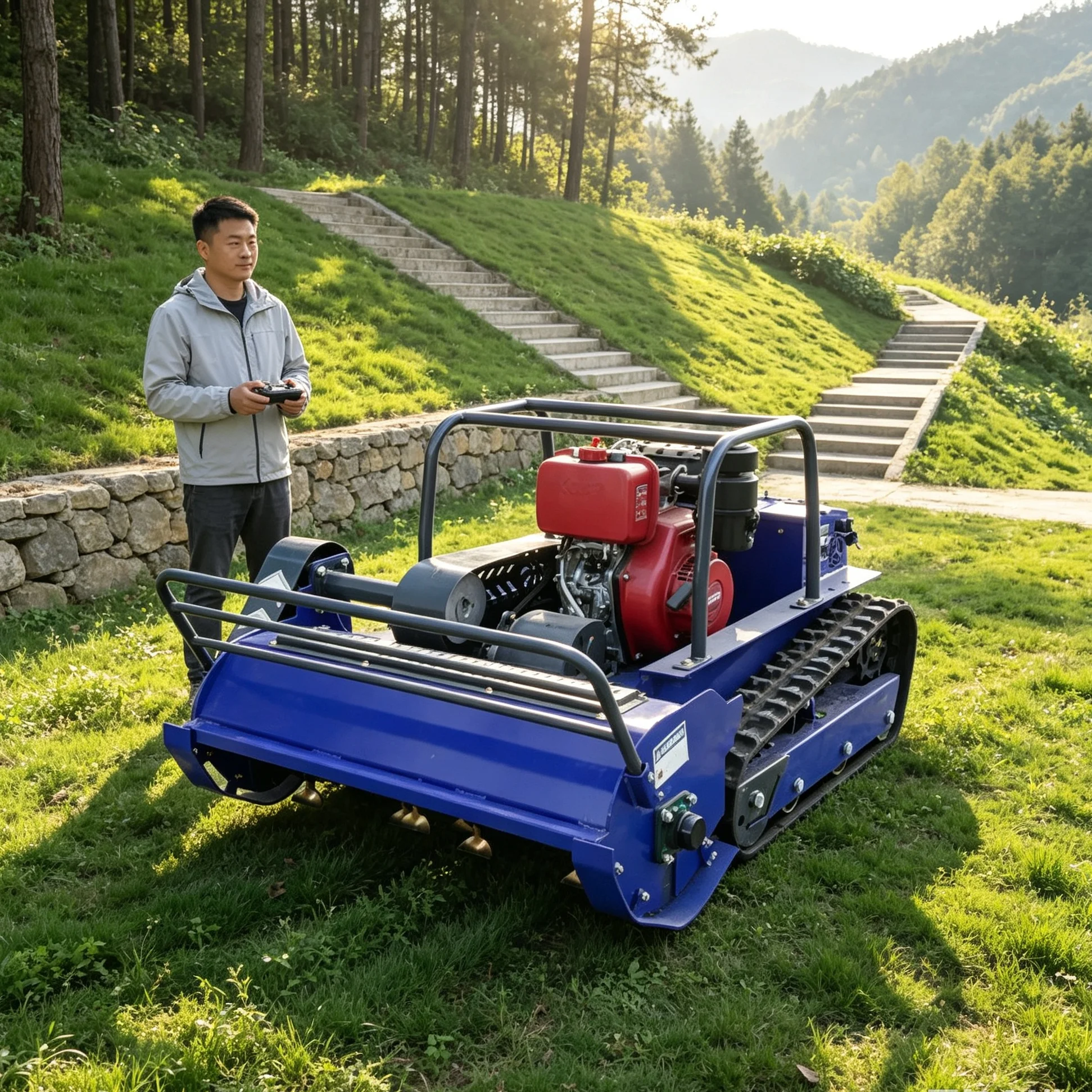Customized Hillside Vineyard Plantation 1000S Intelligent Lawn‑Mowing Robot, Sharp Hammer Blade, Equipped With Display Screen Fo