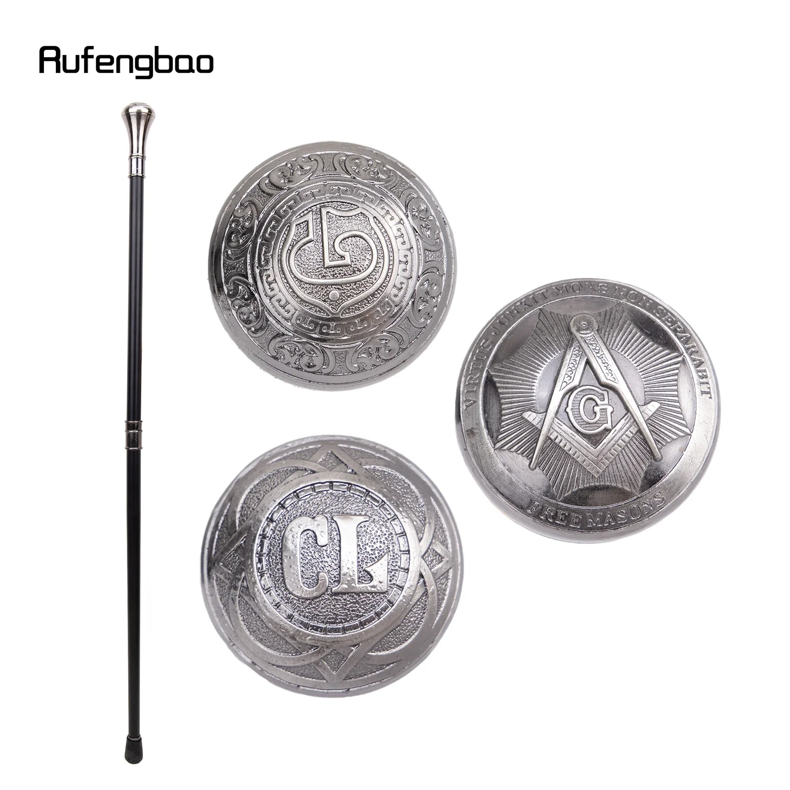 

Freemasonry Freemasons Symble Totem Relief Walking Cane Fashion Walking Stick Gentleman Luxury Crosier Knob Walking Stick 93cm