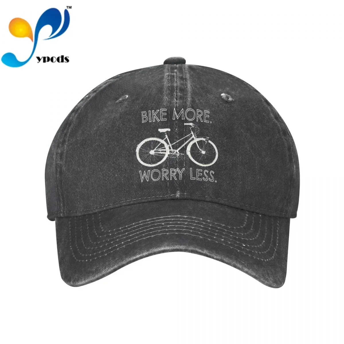 

Bike More Worry Less Cotton Cap For Men Women Gorras Snapback Caps Baseball Caps Casquette Dad Hat