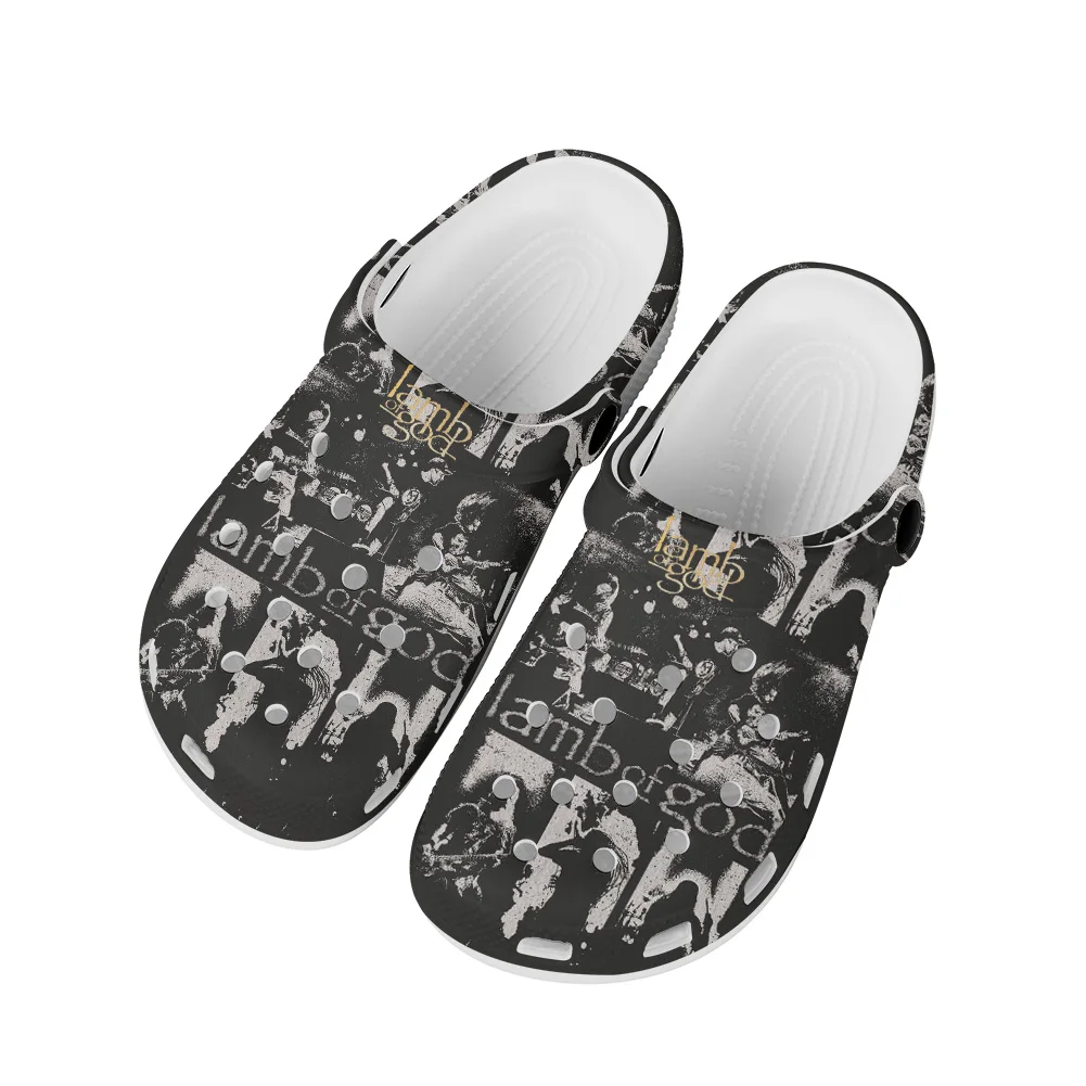 Lamb of God Heavy Mental Band Home Clogs Custom Water Shoes Mens Womens Teenager Shoes Clog Breathable Beach Hole Slippers