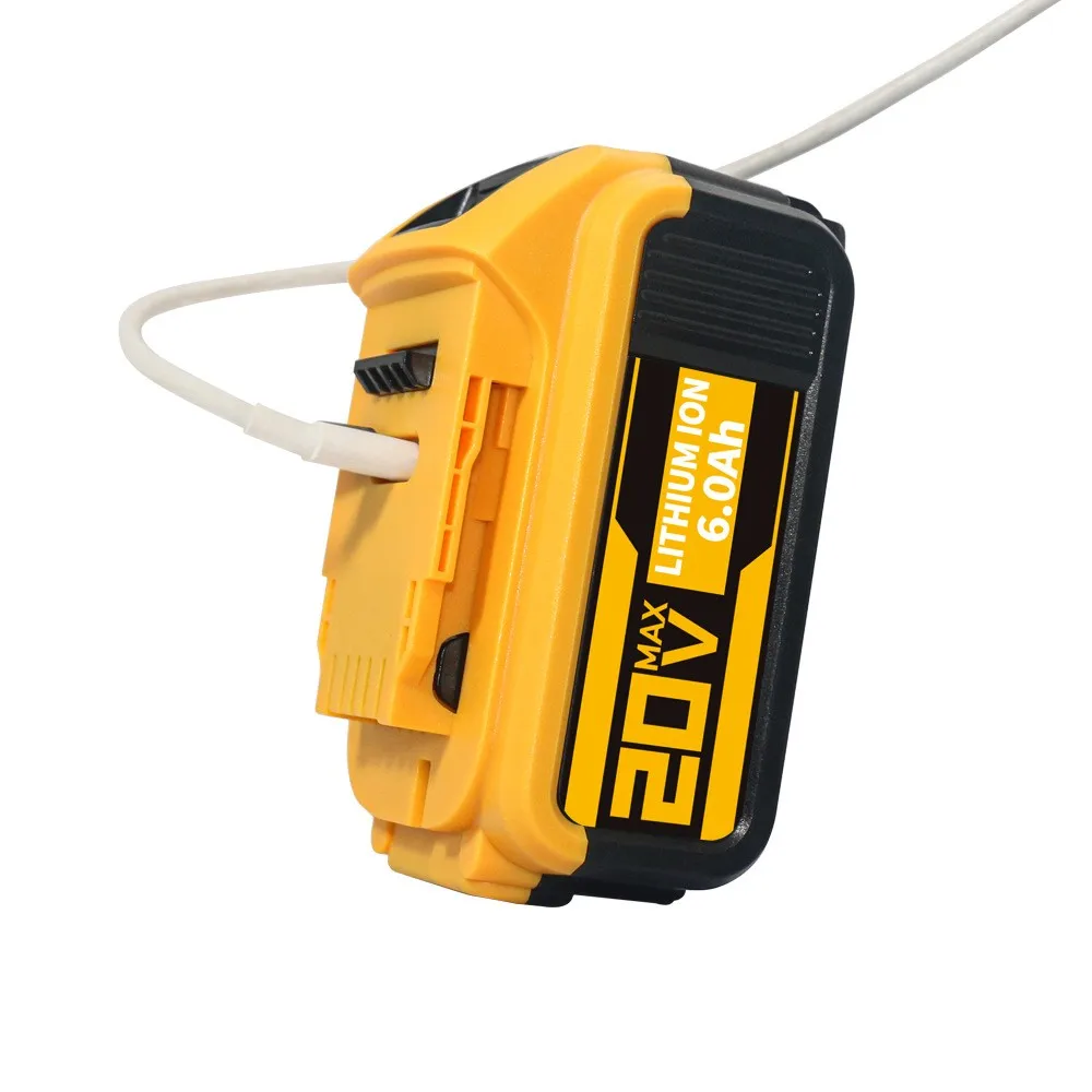 

For DEWALT 20V 6.0Ah 6000mAh-Type-C Power Tool Li-ion Battery, Replacement DCB200 DCB202 DCB203 DCB204 DCB205 DCB206