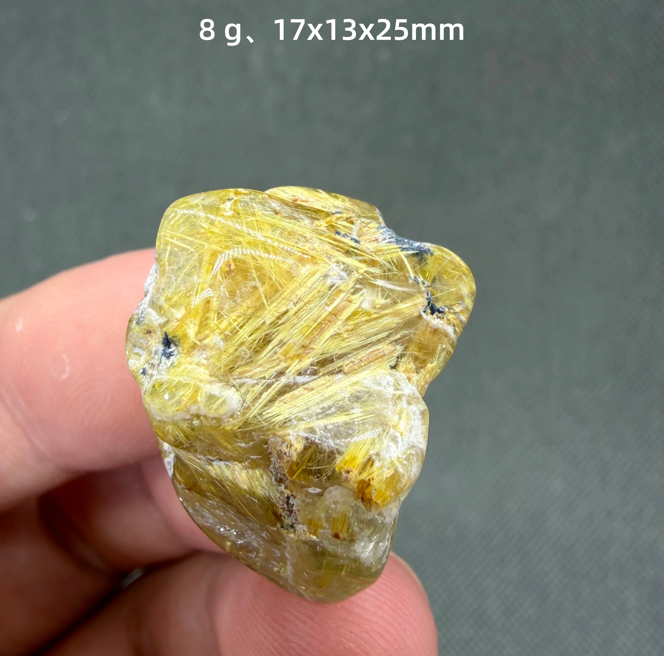 Natural Polishing Gold Rutilated Quartz Raw Stone Specimen Mineral Crystal Rock Reiki Healing Home Decor Feng Shui Collection