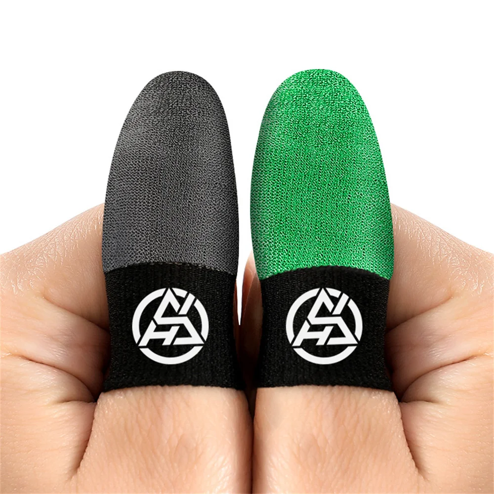 2Pcs Mobile Game Fingertip Gloves Sweatproof Anti-slip Touch Screen Finger Sleeve Breathable Gaming Fingertip Cover For Gamer