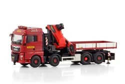 Alloy Model WSI 1:50 Scale MAN TGX XLX 8X2 Tag Axle Tractor,Truck Mounted Crane Engineering Machinery DieCast Toy Model 04-2205