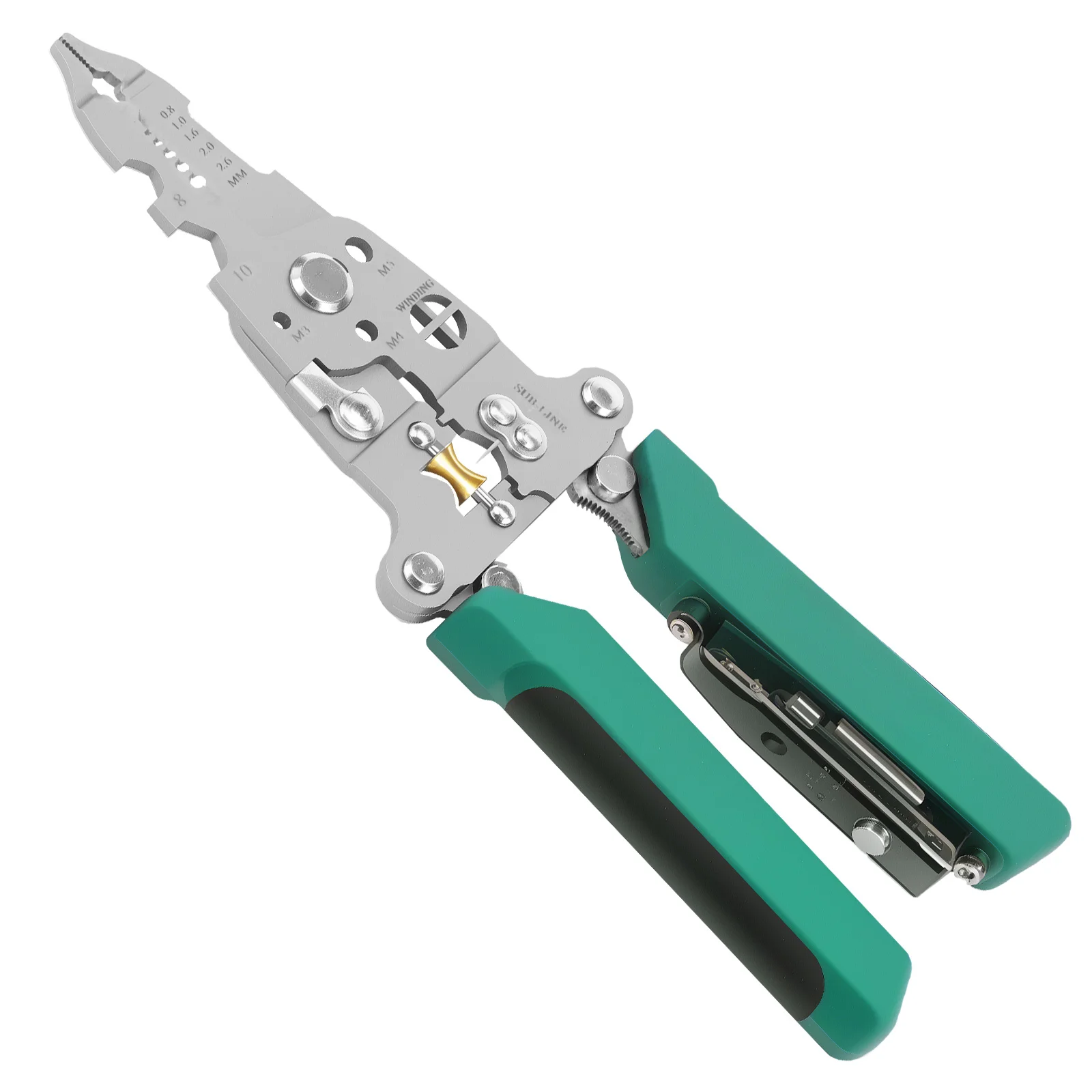 

Folding Wire Stripper Tool Multifunctional Wire Stripping Pliers with Voltage Test Function and Nonslip Handle for Electrical