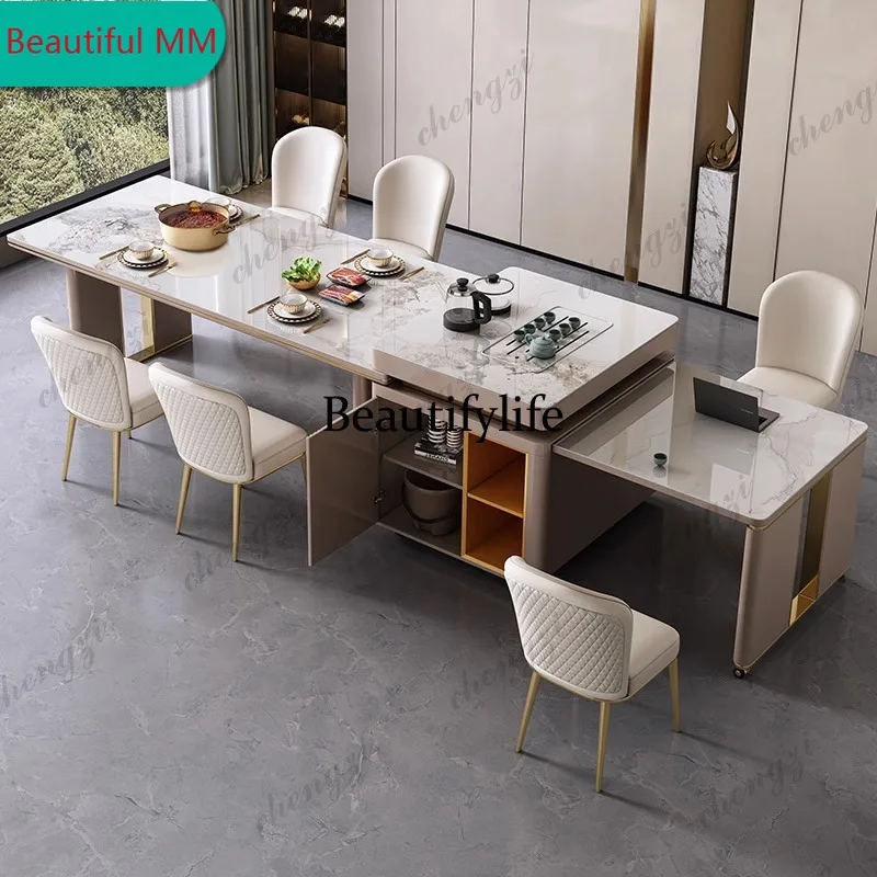 P182 P182 Rock Plate Wooden Dining Tables Retro Nordic Multi Functional Dining Tables Restaurant Villa Home Furniture Mesa De Ja