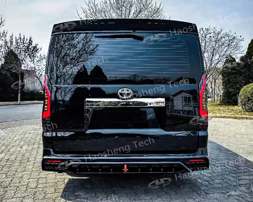 طقم الجسم لسيارة Toyota Hiace Commuter Deluxe Grandia Tourer GranAce Majesty 2019 + شبكة المصد الأمامي والأمامي ذات الجسم الواسع