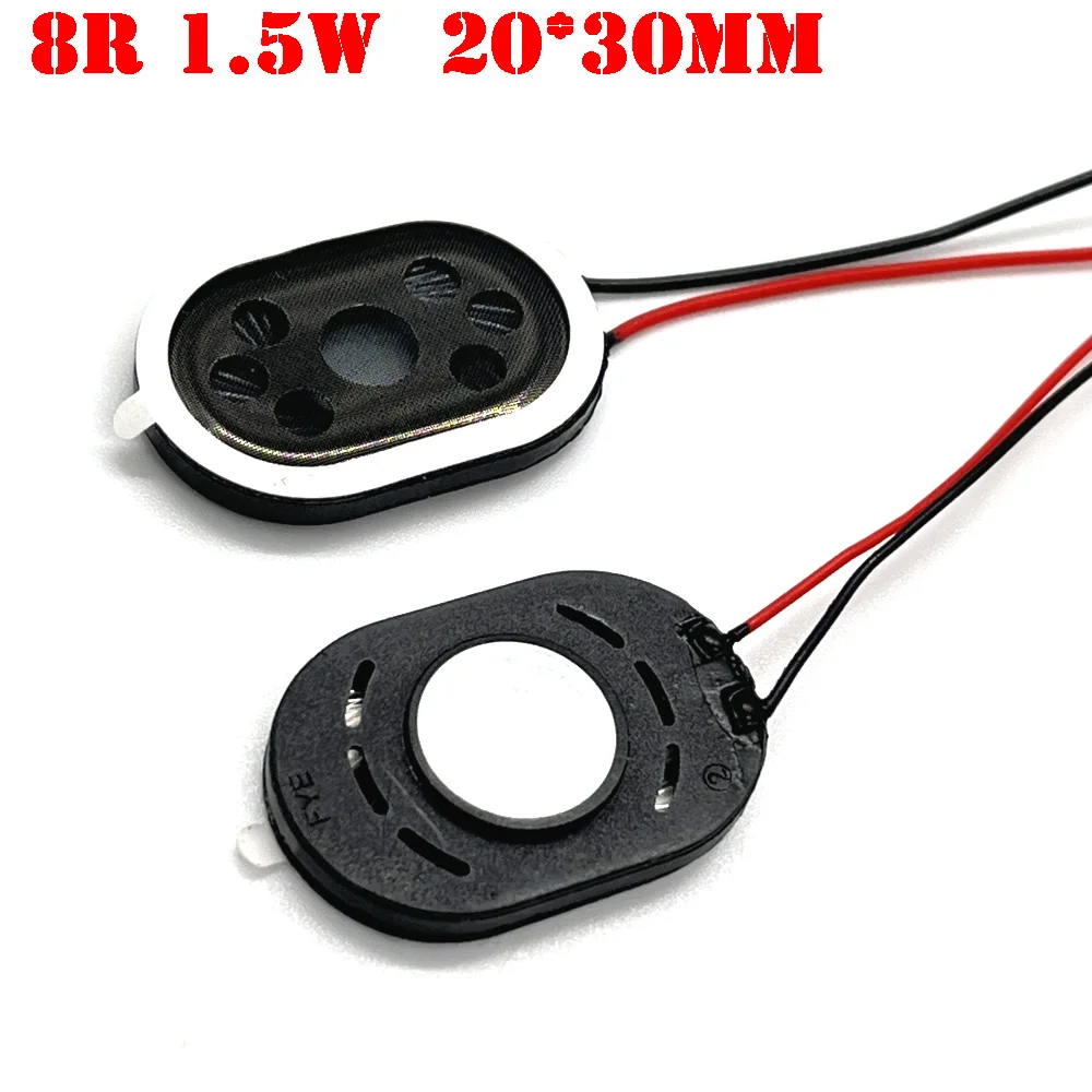 

1pcs New 8ohm 1.5W Electronic Dog GPS Navigation Speaker 4mm 8R 1.5W 2030 20*30*4mm With Cable Terminal For Electronic Equipment