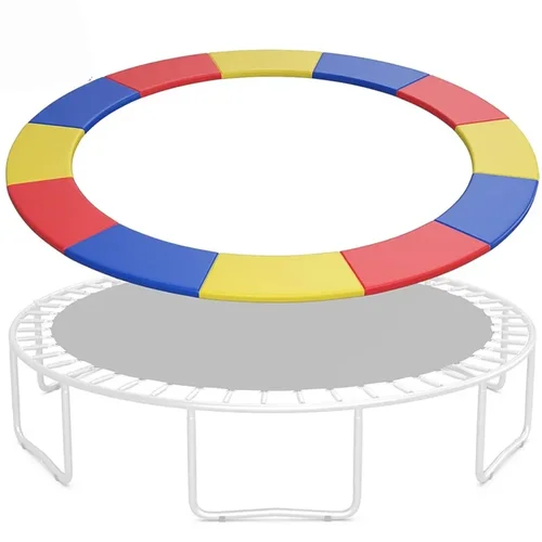 Almohadilla de repuesto para trampolín de 6/8/10 pies, cubierta de resorte redonda de arcoíris para trampolín, almohadilla de protección de seguridad impermeable resistente a desgarros