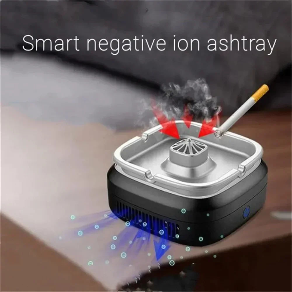 

Anti-Odor and Anti-Smoke Ashtray Metal Clean Air Electric Ashtray Smokeless Usb Smell Proof Air Purifier Smoke Vacuum Cleaner