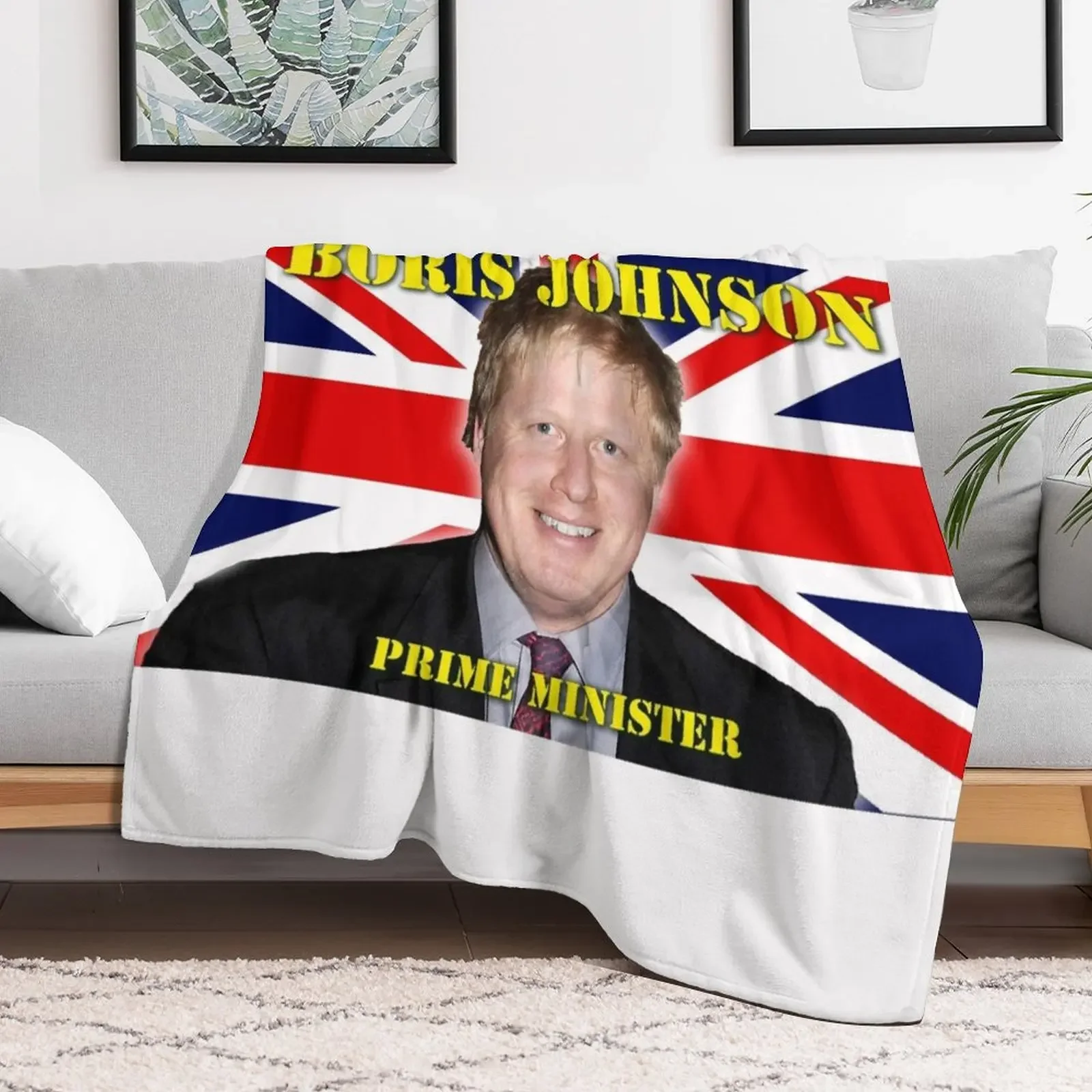 Boris Johnson Prime Minister Throw Blanket Ultra Plush Cozy Blanket for Napping Sleeping
