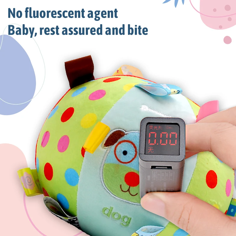 Baby-Soft-Griffball-Rassel: Sensorisches Entwicklungsspielzeug zur Tierkognition, strukturierter Ball, interaktiver Beißring für Eltern und Kind, Geschenke