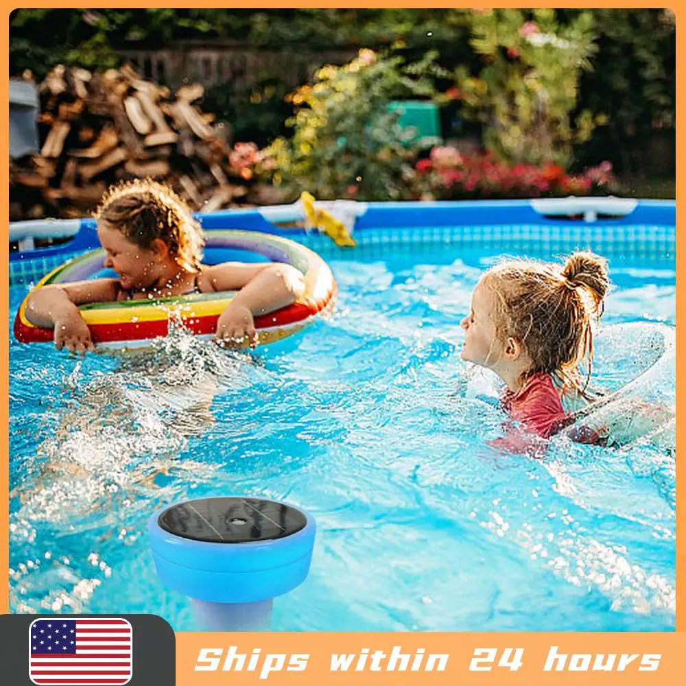 

Солнечный ионизатор для бассейна с подсветкой, держатель для хлора, 7 цветов, очиститель для бассейна, регулируемая подача химикатов, защита от утопления, для бассейнов и спа