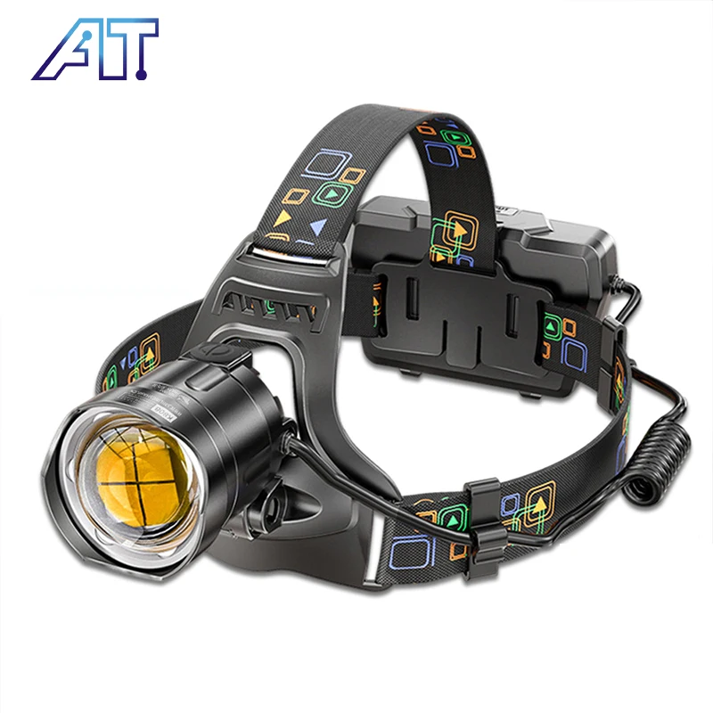 

High Power LED Headlamps USB Rechargeable Outdoor Work Camping Tools Adjustable Focus Head Torchs High Bright P7- Wick Headlamps