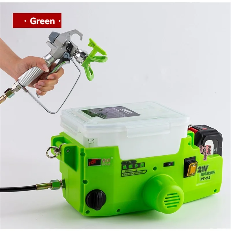 500W Small Paint Wall Sprayer High Pressure Airless Lithium Battery Sprayer for Spraying Latex Paint Intelligent