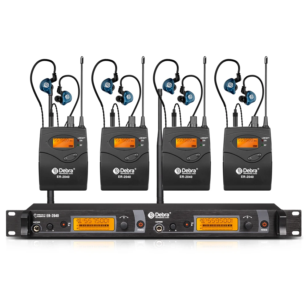 Debra ER-2040 In-Ear Drahtloses Monitorsystem, UHF mit Mehrfachempfängern für Bühnenshows, Hochzeiten und Bands – Detail 14