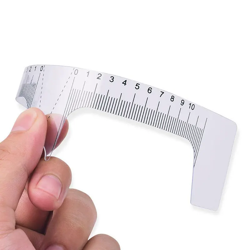 1Pc Reusable Eyebrow Ruler Microblading Semi Permanent Eye Brow Tattoo Position Ruler Guide Makeup Stencil Measure Tools