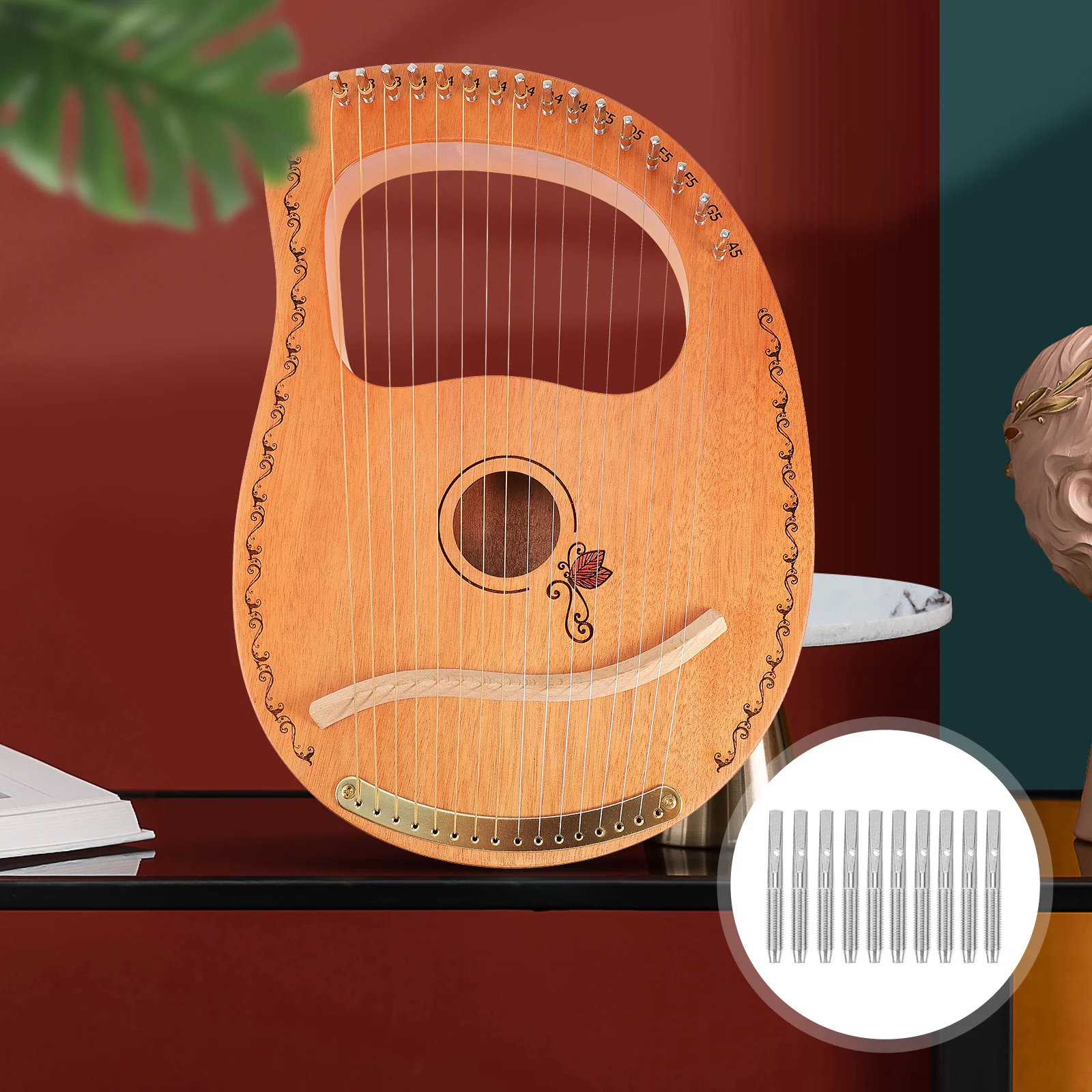 

10pcs String Pegs Metal Tuning Pegs For Lyre Harp Smooth No Burr Replacement Accessories Lyre Harp Parts Instrument Components