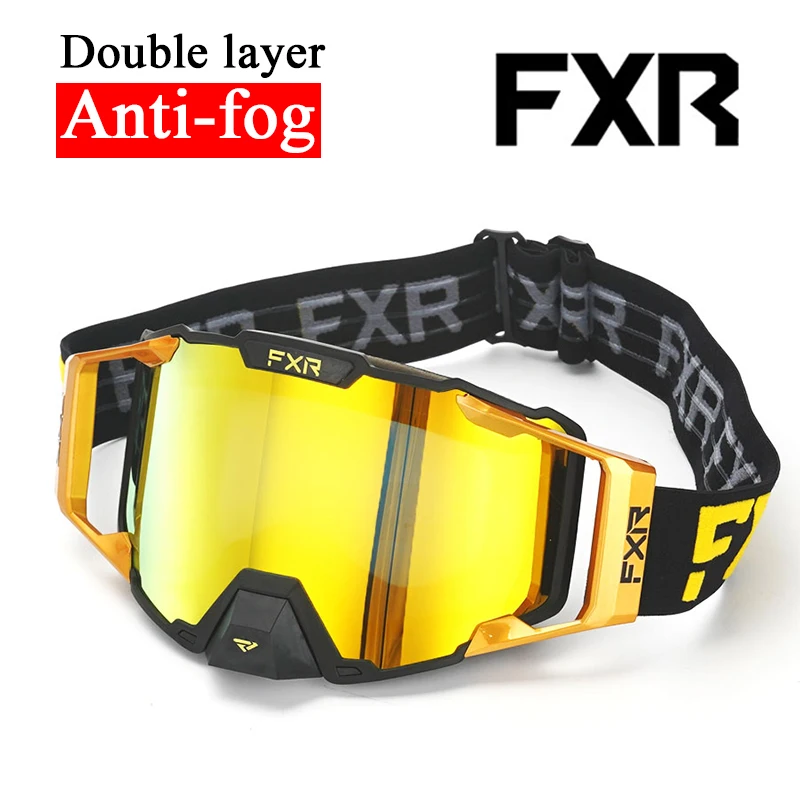 FXR Double Layer Anti Fog Motorcycle Goggles Motocross Off Road Windproof Protection