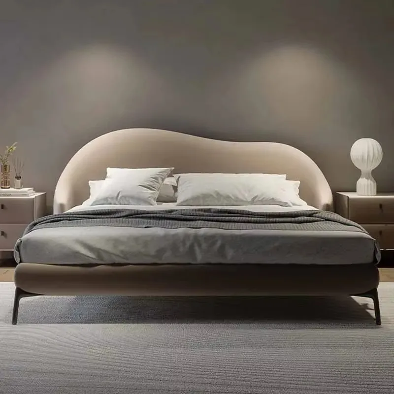 Princess Cute Velvet Double Bed Bedrooms Comforter Platform Luxury Double Bed King Size Wooden Cama Box Solteiro Home Furniture