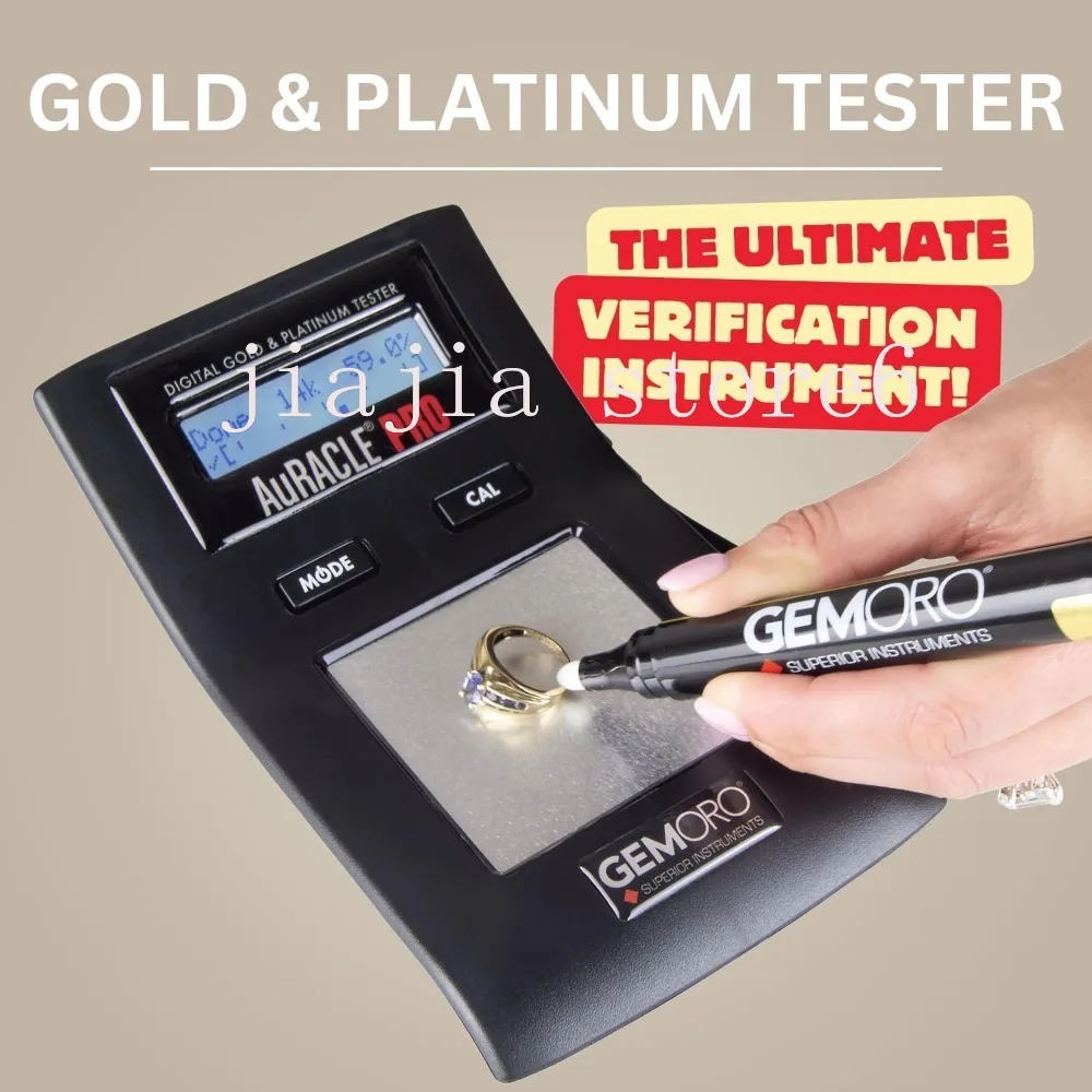 GemOro AuRACLE PRO | Accurate Compact Portable Electronic Digital LCD Display High Karat Gold & Platinum Tester