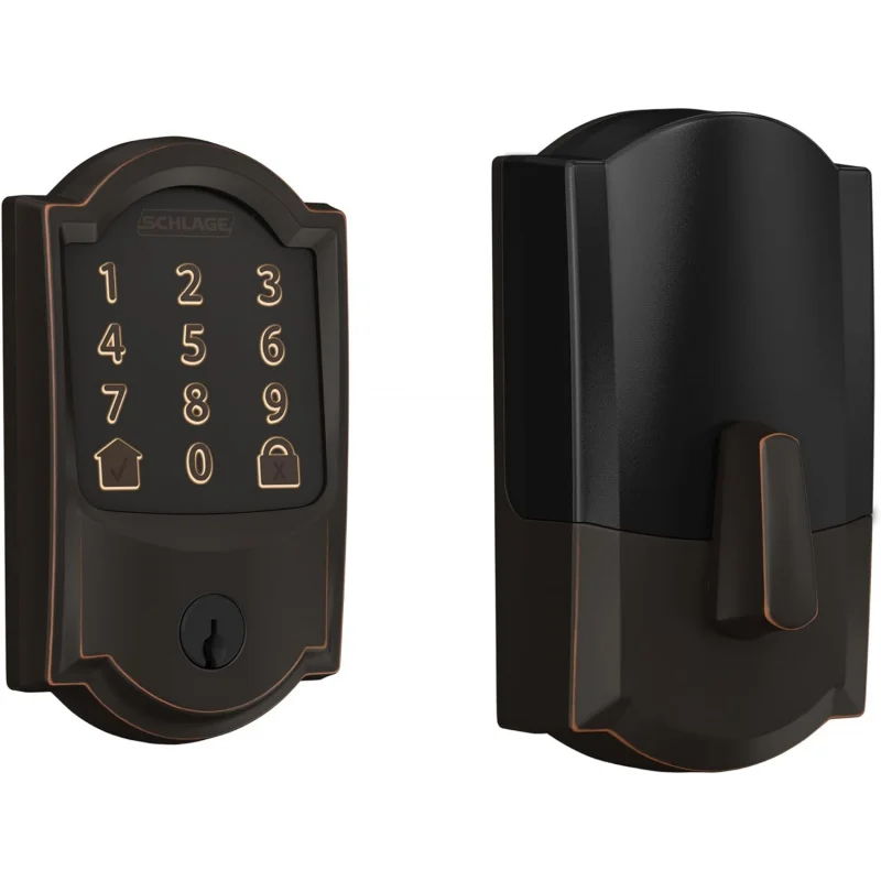 Imagem -02 - Schlage-smart Wi-fi Deadbolt com Camelot Trim Codificar em Bronze Envelhecido