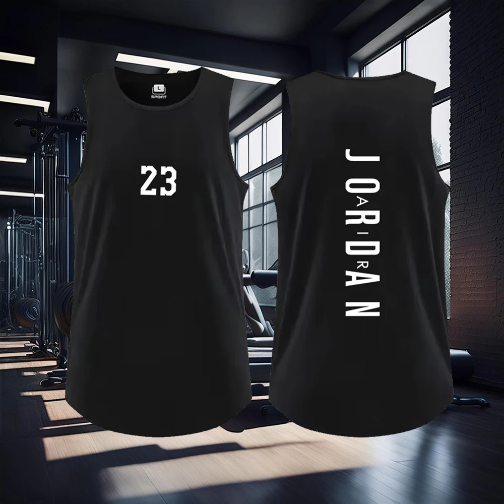 Summer Men's Outdoor Basketball Sports Breathable Sweat-Absorbent Vest Fitness Workout Tops Casual Fashion Men's Clothing