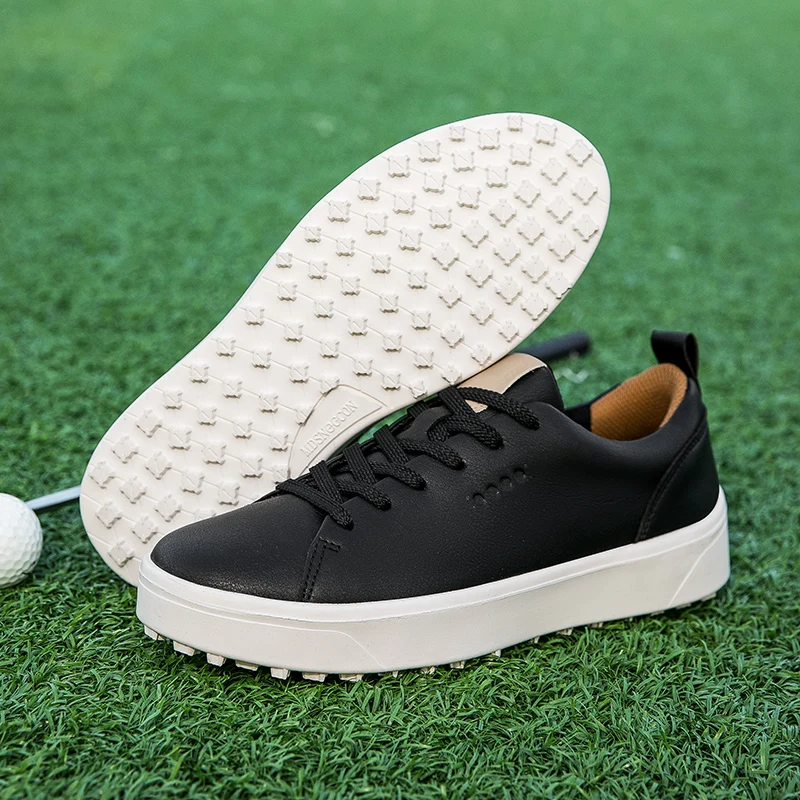 Professionele Golfschoenen Voor Mannen En Vrouwen Outdoor Lederen Sneakers Voor Mannelijke En Vrouwelijke Golfers Zwart Bruin Mode Zacht