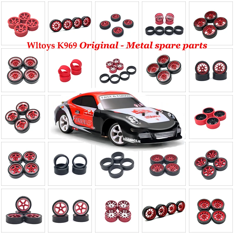 

4pcs Rubber Wheel Tyre Upgrade Parts 25mm RC Car Wheel Tires Replacement RC Car Tyres Accessories for Wltoys 1/28 K969 K989