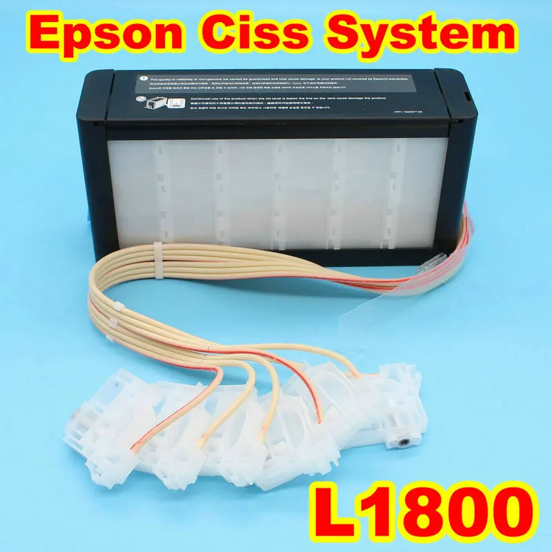 ciss ink system kit para epson l1800 tanque l800 l805 impressora original amortecedores montagem abastecimento de tinta 01