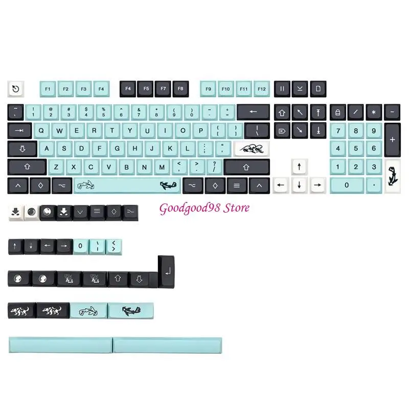 Mizu Keycaps 132 Keys PBT XDA ميكانيكية لـ DZ60/RK61/64/gk61/68/75/84/980/104 #3