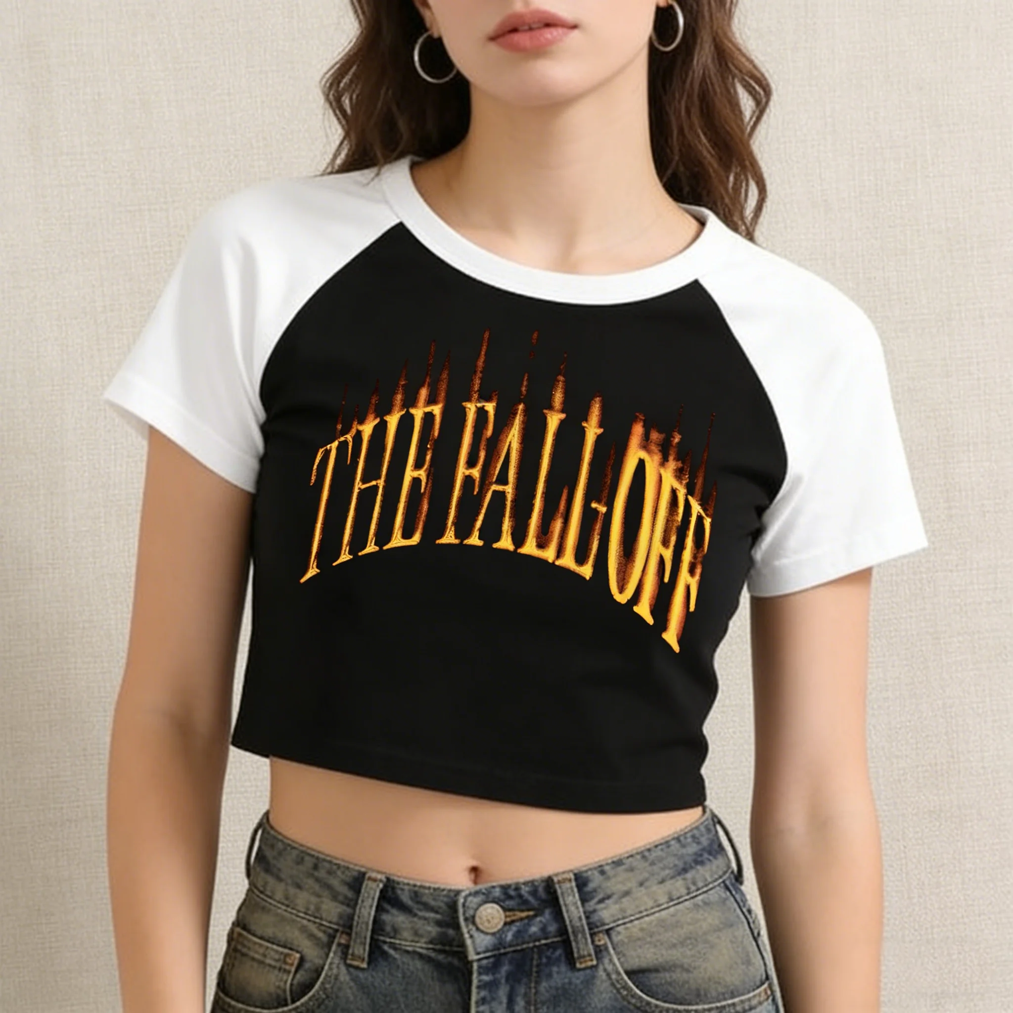 J Cole The Fall-Off Album Tour 2026 Crop Tops T-Shirt Girls Fashion Women O-Neck Short Sleeve T Shirt