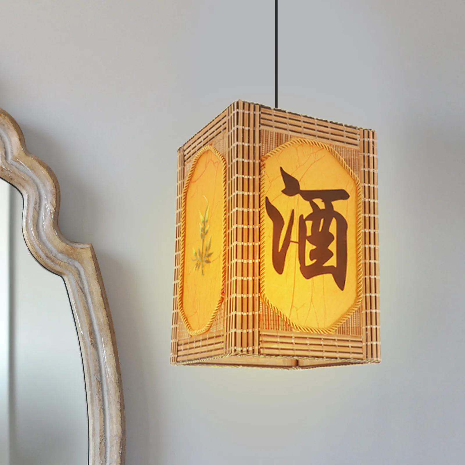 

Бамбуковый плетеный абажур: современный декоративный светильник для подвесных и потолочных ламп, рассеивающий свет, для дома, ресторана, отеля, свадебного декора