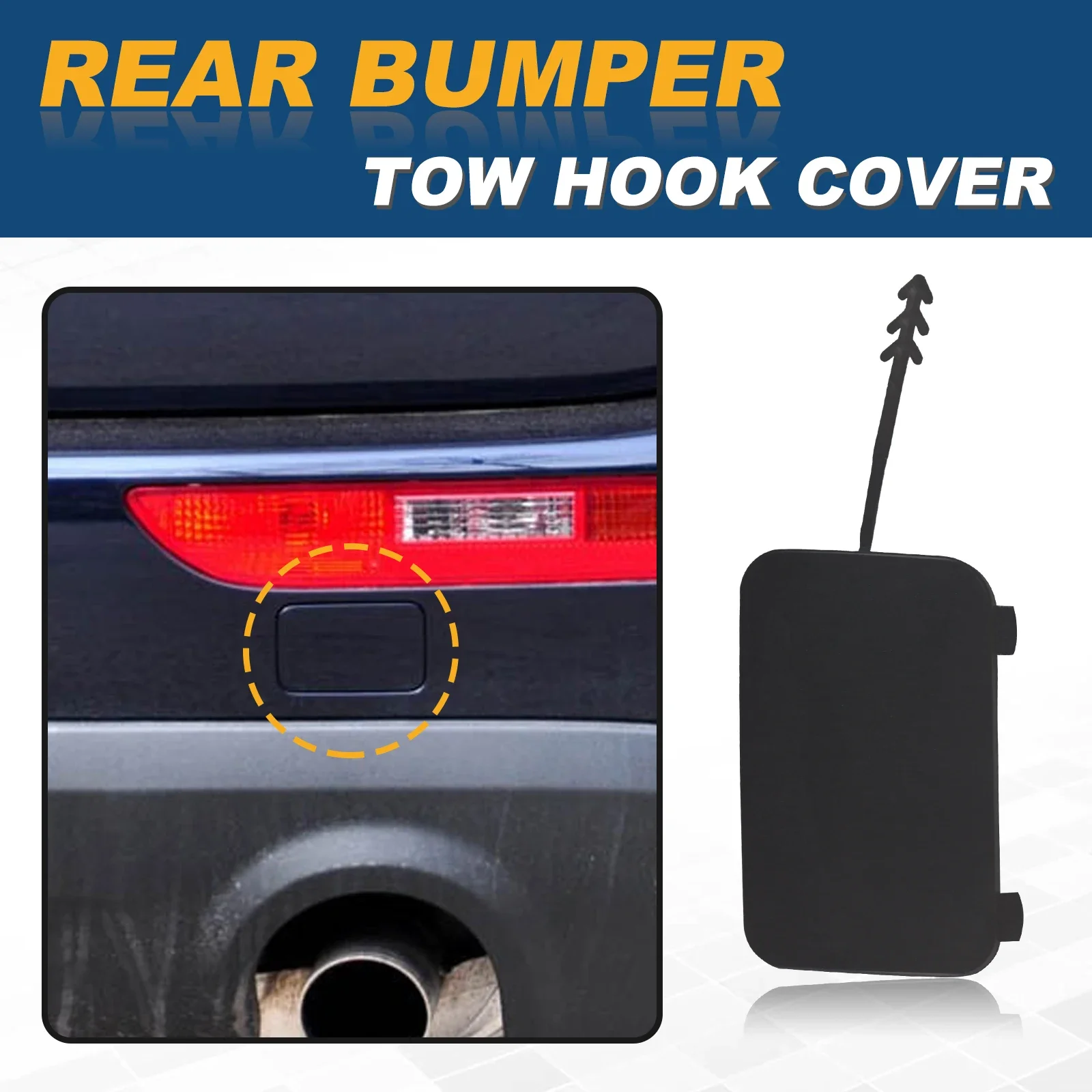 For Audi Q5 2008- 2017 Rear Bumper Tow Hook Cap Towing Eye Cover 8R0807449 8R0807450 Car Accessories