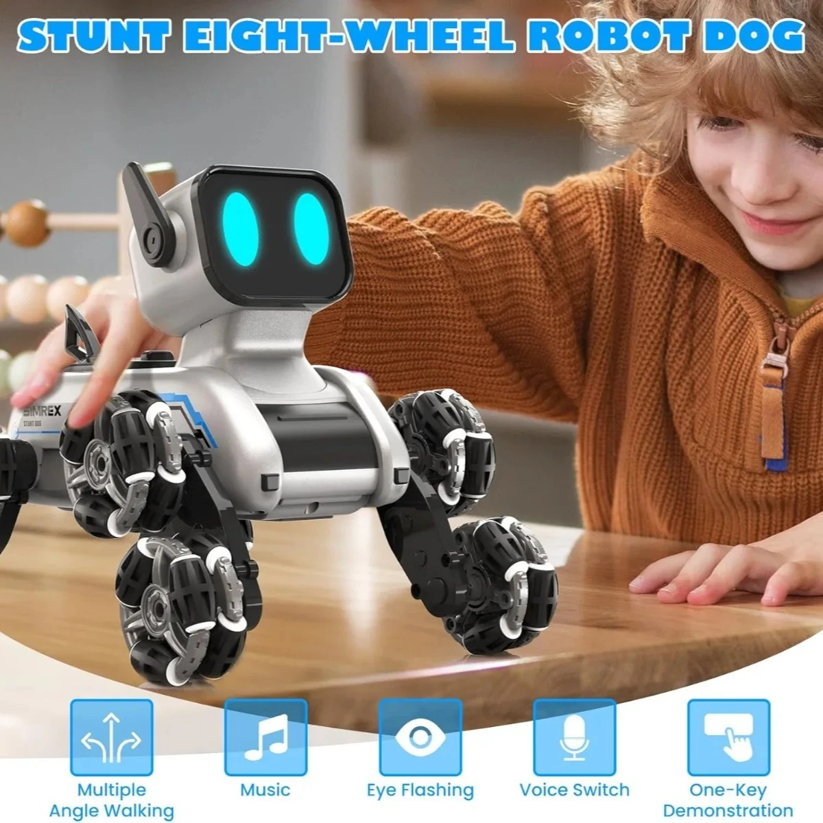

Remote Control Robot Dog | Gesture Sensing, Stunt Rc Cars, Interactive Pocket Emo Robot, Cool Lighting & Music
