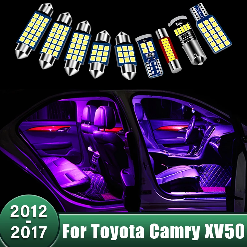 

7pcs Car Interior LED Reading Light ​Vanity Mirror Trunk Decoration Lamps For Toyota Camry 50 XV50 2012 2013 2014 2015 2016 2017