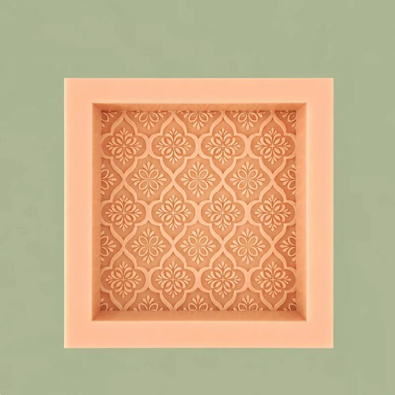 LN080 Food-Grade Silicone Soap Mold Square Loaf Non-Stick Flexible Craft Mold for Soap Making Candle Plaster Resin