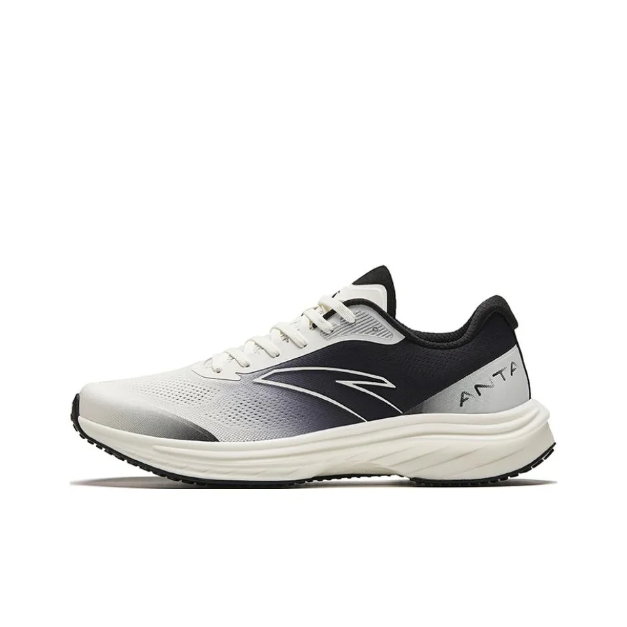 

Anta Road Run Mesh Cushioning Slip Resistant Abrasion Resistant Rebound Low top Running Shoes Men's White Black 912425524-2