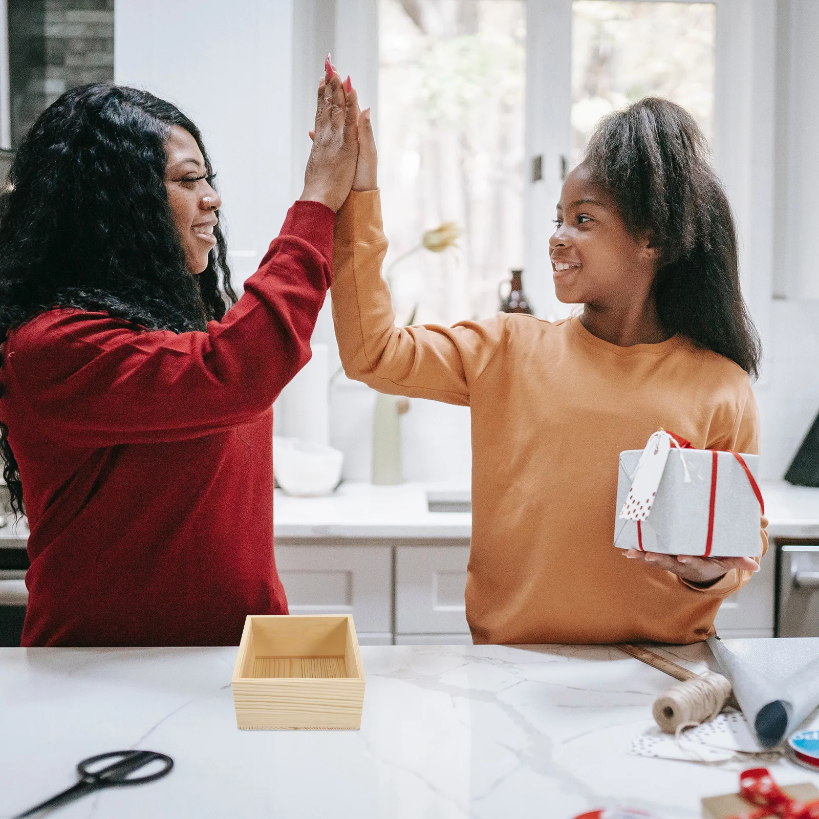 Organizador de joyas de madera de estilo Retro, sin tapa, Ideal para guardar pendientes, anillos, horquillas, broches, caja DIY, 4 Uds.