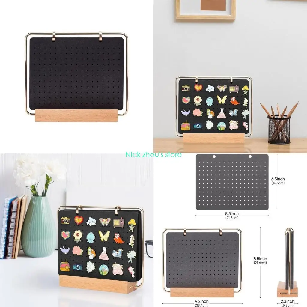 

E15E Large Capacity Badge Storage Calendar Display Panel for Pins and Brooches Sturdy Ring Binders Jewelry Storage Organiser