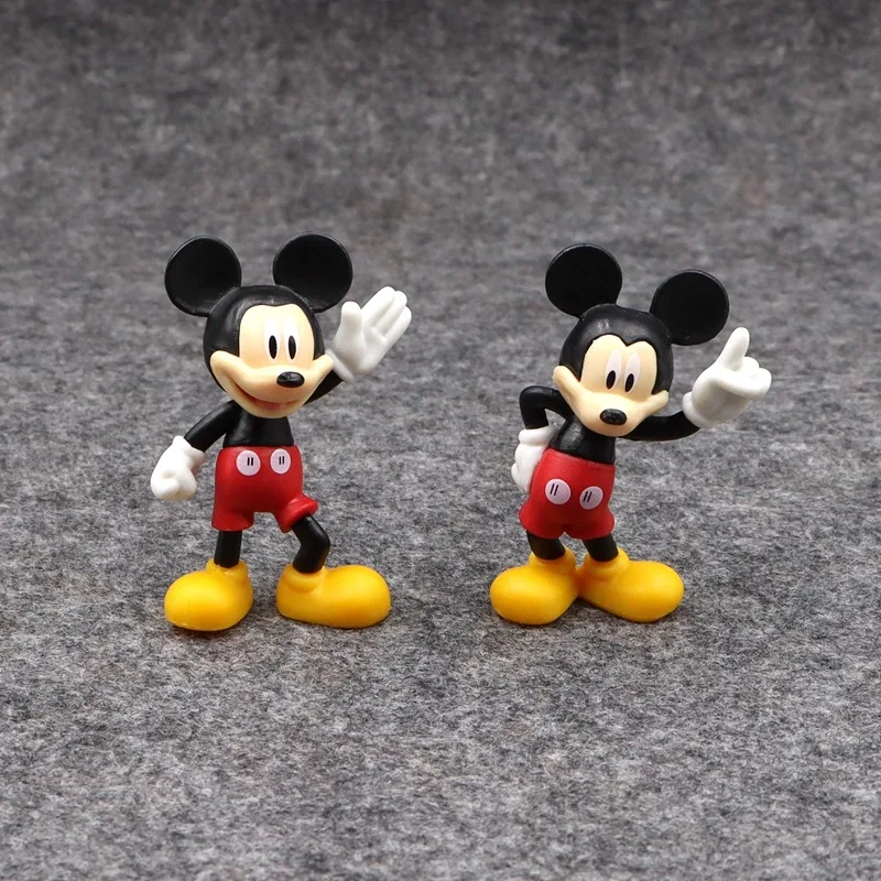 Cartoon Cute Mickey Mouse Action Figures Doll Bake Cake Scene Decor Miniature Ornament Accessories Car Interior Desktop Toys