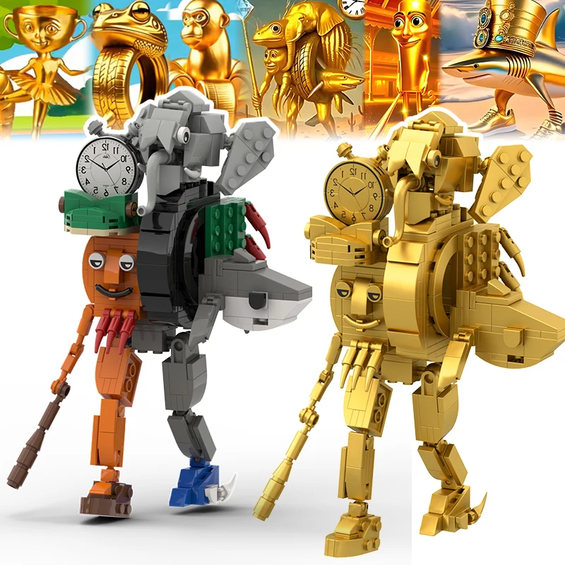 

NEW Tung Tung Sahur Brainrot Animals Building Blocks Tralalelo Tralala SharkBricks Toy Gift for Children Kids kids toys