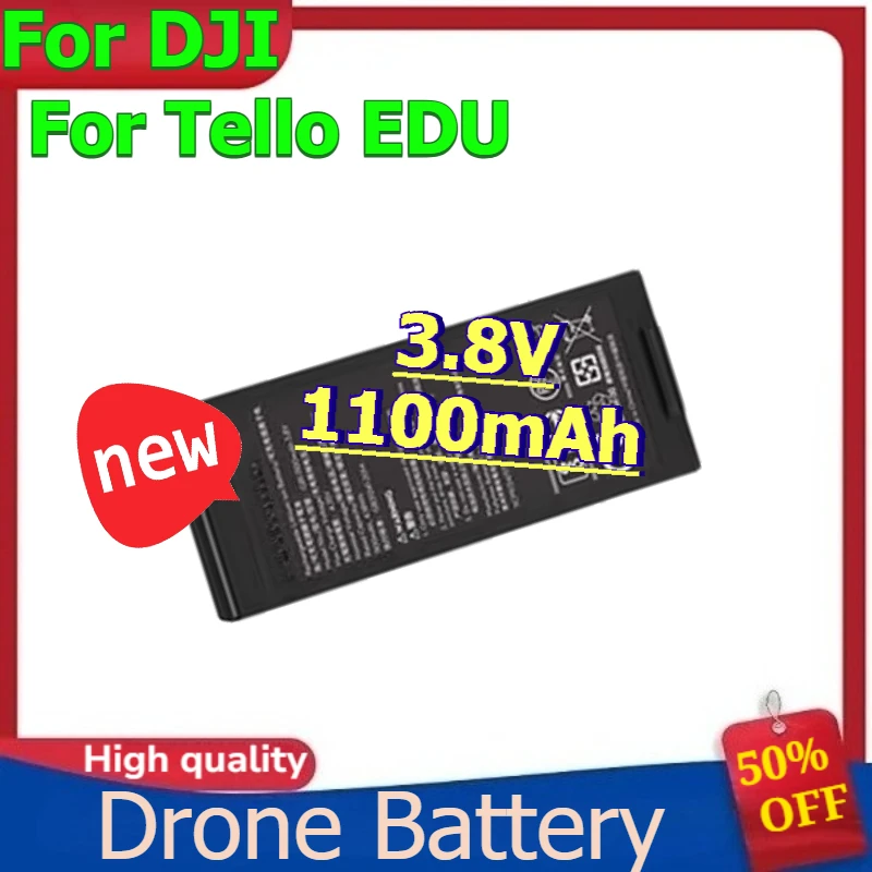 

Drone Battery for DJI for Tello EDU Drone Model Modification with Capacity Battery Cells 3.8V 1100mAh