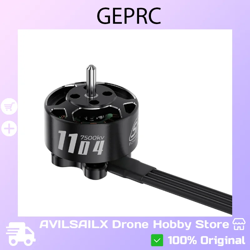 

GEPRC SPEEDX2 1104 7500 KV Motor for 1.6" to 2.2" FPV Racing Drone - High Performance Brushless