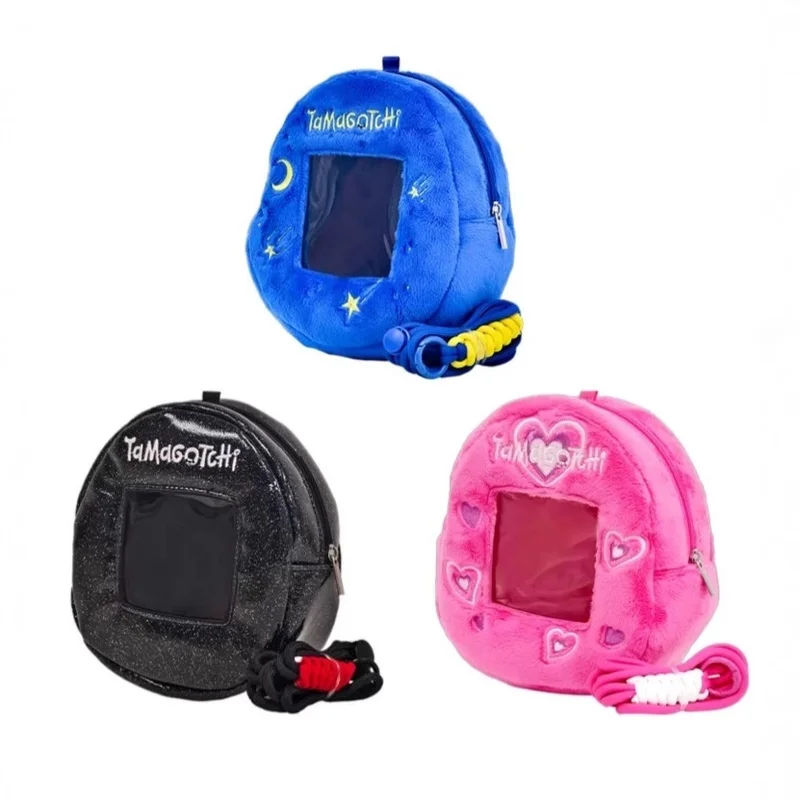 Tamagotchi Rilakkuma-juguete electrónico de peluche para mascotas, 10cm, con bolsa para auriculares y teléfono, regalo bonito con licencia oficial para niños y adultos