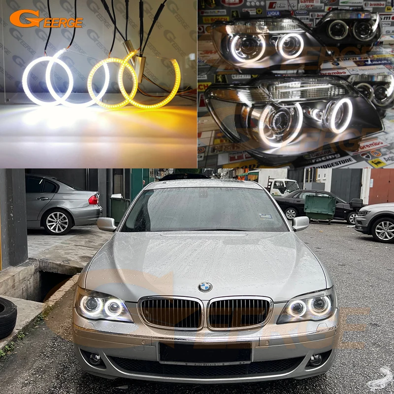 

Geerge для BMW E66 E65 Facelift 750I 760i 750Li 760Li 2006 2007 2008 ультра яркий светодиодный комплект «ангельские глазки» Halo Rings дневной свет