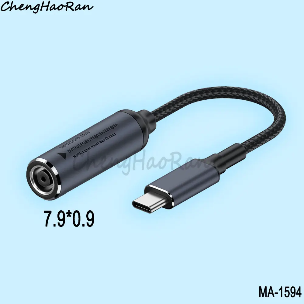 1Piece 100W DC 4.5x3.0 7.4x5.0 5.5x2.5mm Female to USB C Type C PD Power Adapter Converter Fast Charge Cable For Notebook HuaWei